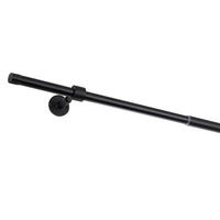 TYČ NA ZÁVĚSY S PŘÍSLUŠENSTVÍ   - černá, Basics, kov (210/8/3,3cm) - Homeware