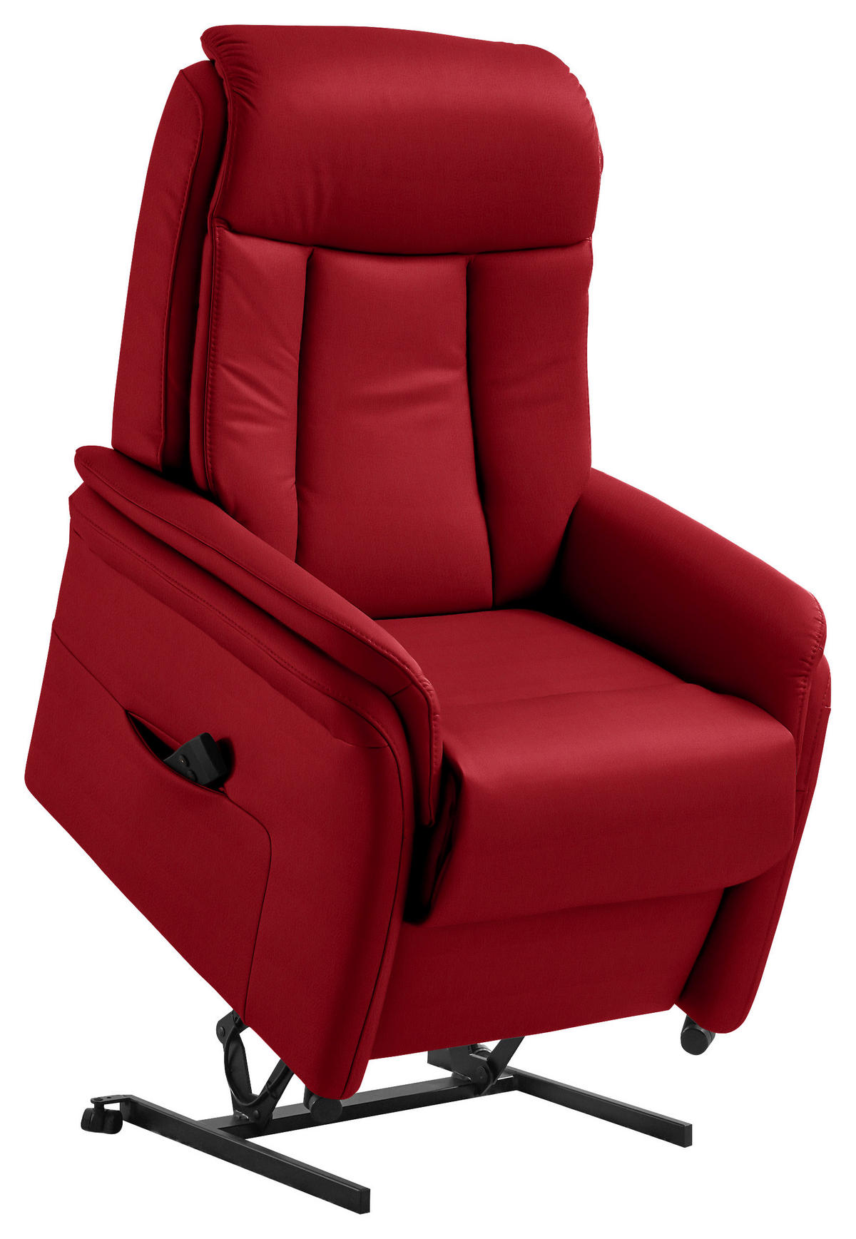 FERNSEHSESSEL in Rot  - Rot/Schwarz, Konventionell, Leder/Kunststoff (74/107/84cm) - Valdera