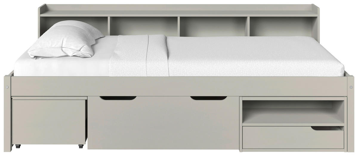 STAURAUMBETT 90/200 cm  in Taupe  - Taupe/Naturfarben, MODERN, Holz/Holzwerkstoff (90/200cm) - MID.YOU