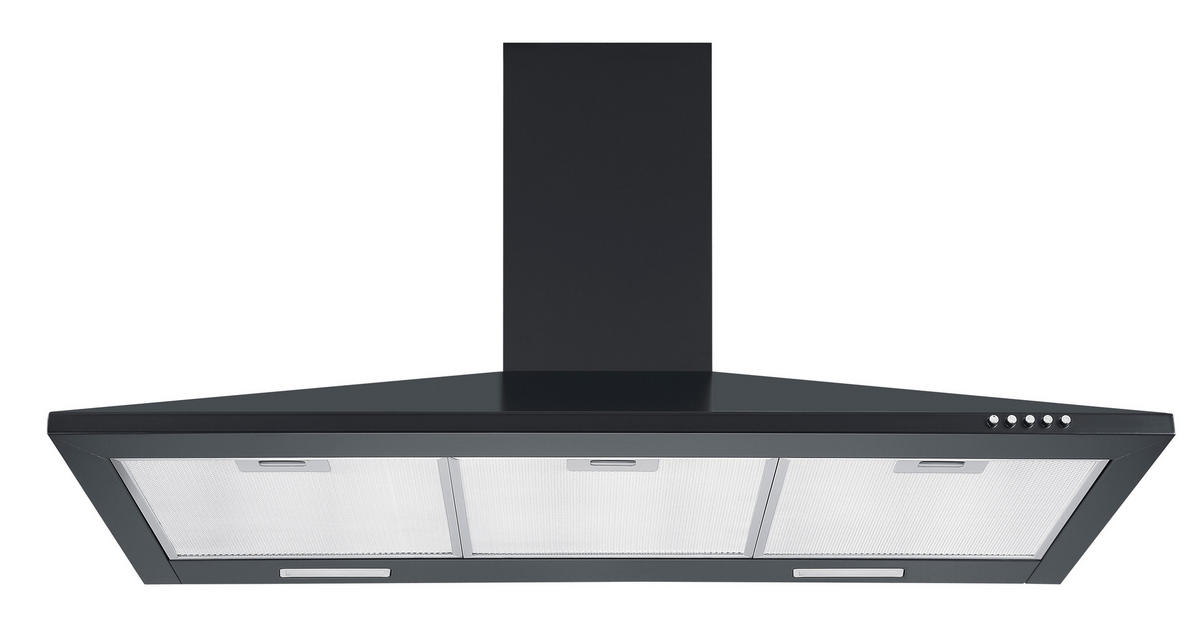 DUNSTABZUGSHAUBE CH22055-90S  - Schwarz, Basics, Metall (90/58-96/47,5cm) - Respekta