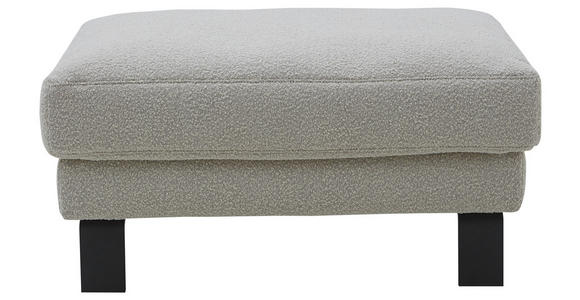 HOCKER Bouclé Hellgrau  - Hellgrau/Schwarz, Design, Textil/Metall (98/45/66cm) - Dieter Knoll