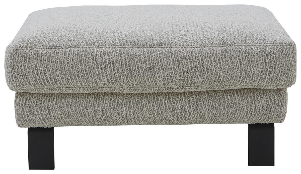 HOCKER Bouclé Hellgrau  - Hellgrau/Schwarz, Design, Textil/Metall (98/45/66cm) - Dieter Knoll