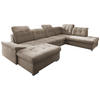 WOHNLANDSCHAFT Taupe Mikrofaser  - Taupe/Chromfarben, Design, Kunststoff/Textil (169/330/212cm) - Livetastic