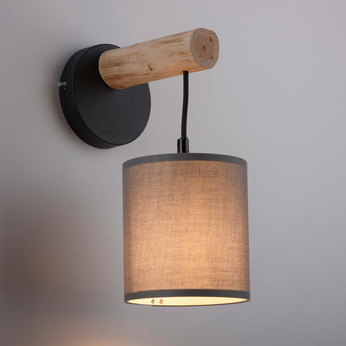 WANDLEUCHTE Tribu 21/13,5/29,5 cm   - Natur, Holz/Kunststoff (21/13,5/29,5cm)