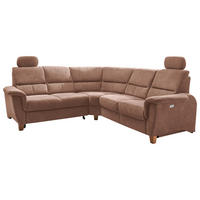 ECKSOFA in Struktur Hellbraun  - Wildeiche/Hellbraun, Konventionell, Holz/Textil (238/241cm) - Livetastic