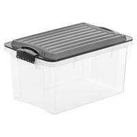 BOX MIT DECKEL    27/18,5/15 cm  - Anthrazit, Basics, Kunststoff (27/18,5/15cm) - Rotho