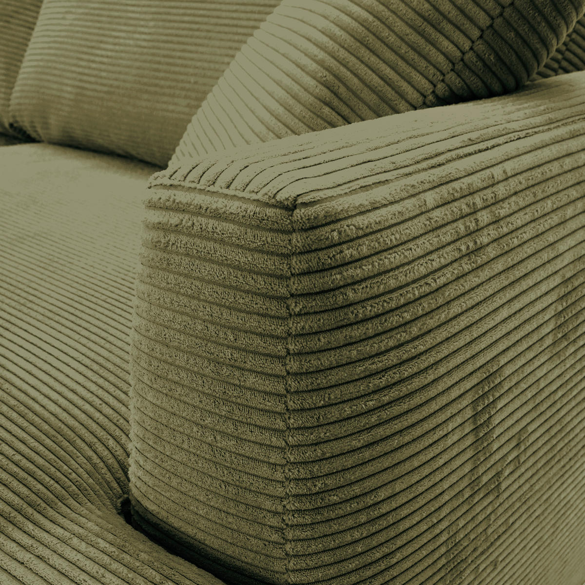 ECKSOFA Dunkelgrün Cord  - Dunkelgrün/Schwarz, KONVENTIONELL, Kunststoff/Textil (234/170cm) - Carryhome