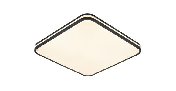 LED-DECKENLEUCHTE 43/43/5,5 cm - Schwarz/Weiß, Basics, Kunststoff/Metall (43/43/5,5cm) - Novel