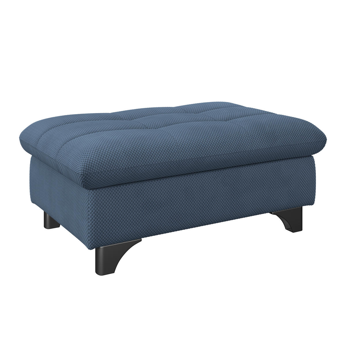 HOCKER Chenille Dunkelblau  - Chromfarben/Dunkelblau, KONVENTIONELL, Textil/Metall (108/46/108cm) - Livetastic
