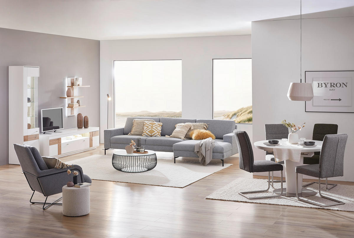 COUCHTISCH in Metall, Glas 86/86/35 cm  - Schwarz/Weiß, Design, Glas/Metall (86/86/35cm) - Novel