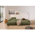 ECKSOFA  in Webstoff Olivgrün  - Schwarz/Olivgrün, KONVENTIONELL, Kunststoff/Textil (162/282cm) - Carryhome