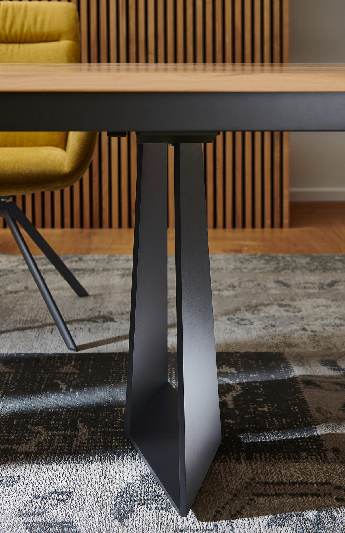 ESSTISCH in Holz, Metall 190/100/75 cm  - Wildeiche/Anthrazit, Design, Holz/Metall (190/100/75cm) - Venjakob