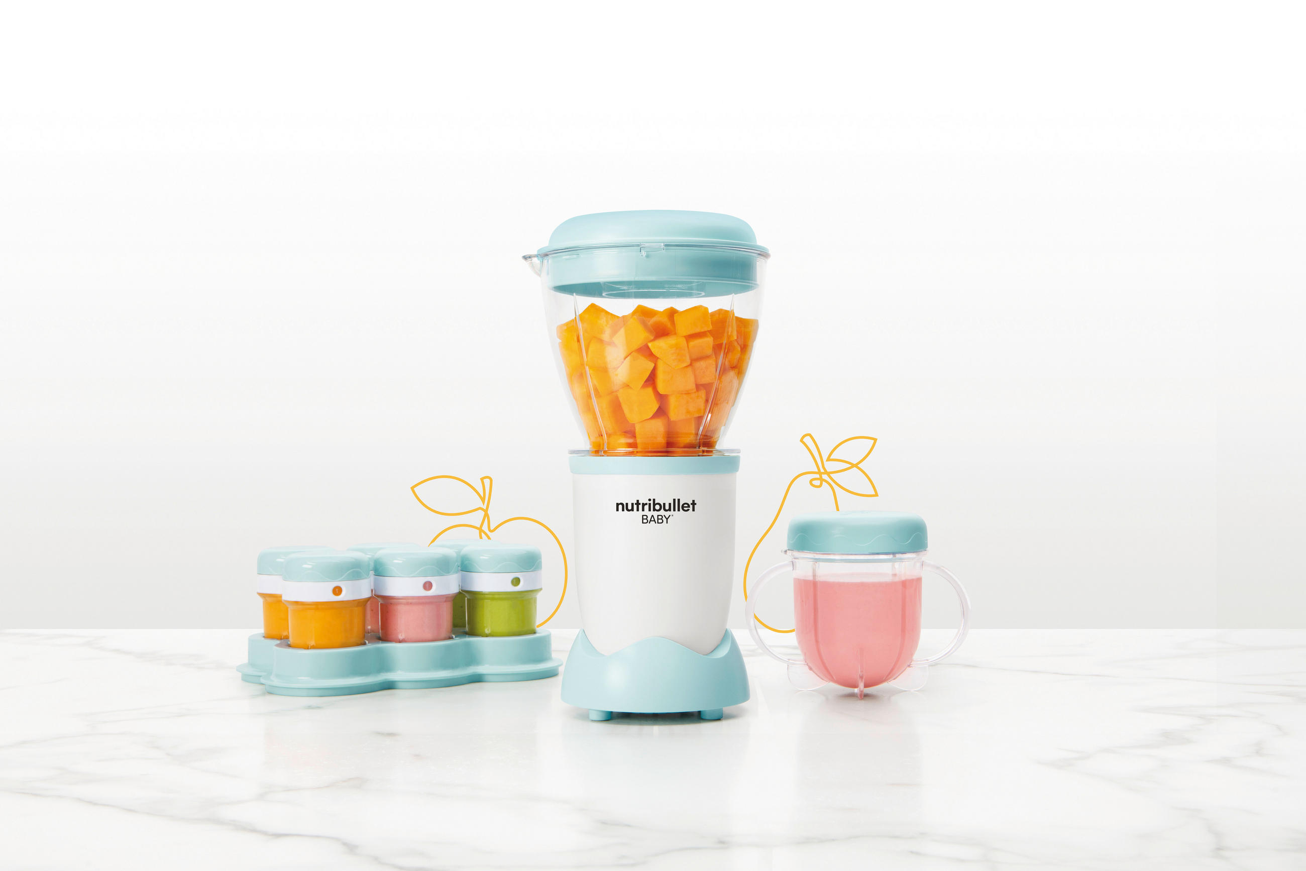 STANDMIXER  - Blau/Weiss, Basics, Kunststoff/Metall (1/1/1cm)