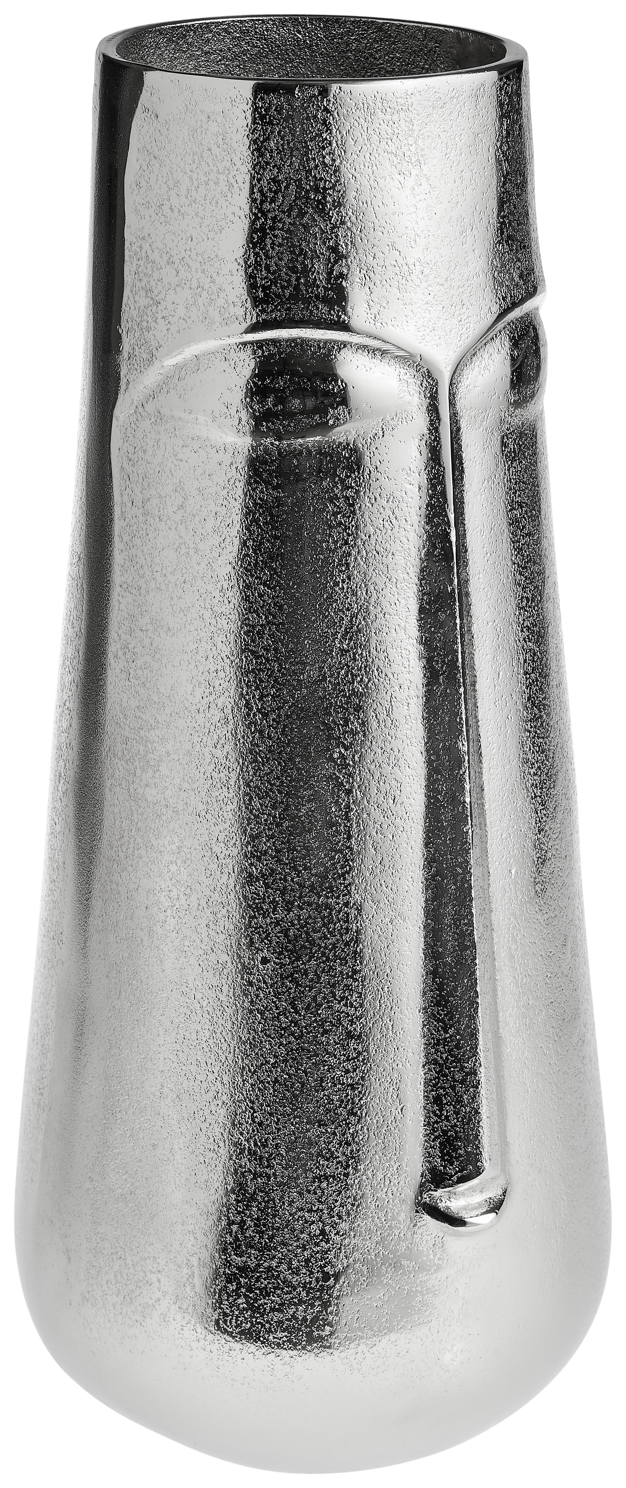 VASE 40 cm  - Nickelfarben, Trend, Metall (18/18/40cm) - Ambia Home