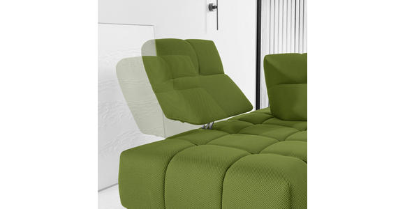 ECKSOFA in Struktur Grün 233/313 cm - Schwarz/Grün, Design, Kunststoff/Textil (233/313cm) - Emilio Belluti