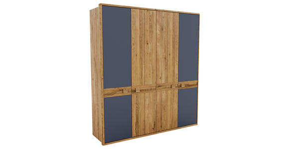 KLEIDERSCHRANK  in Anthrazit, Eiche Artisan, Wildeiche  - Wildeiche/Anthrazit, KONVENTIONELL, Glas/Holz (206/225/58cm) - Linea Natura