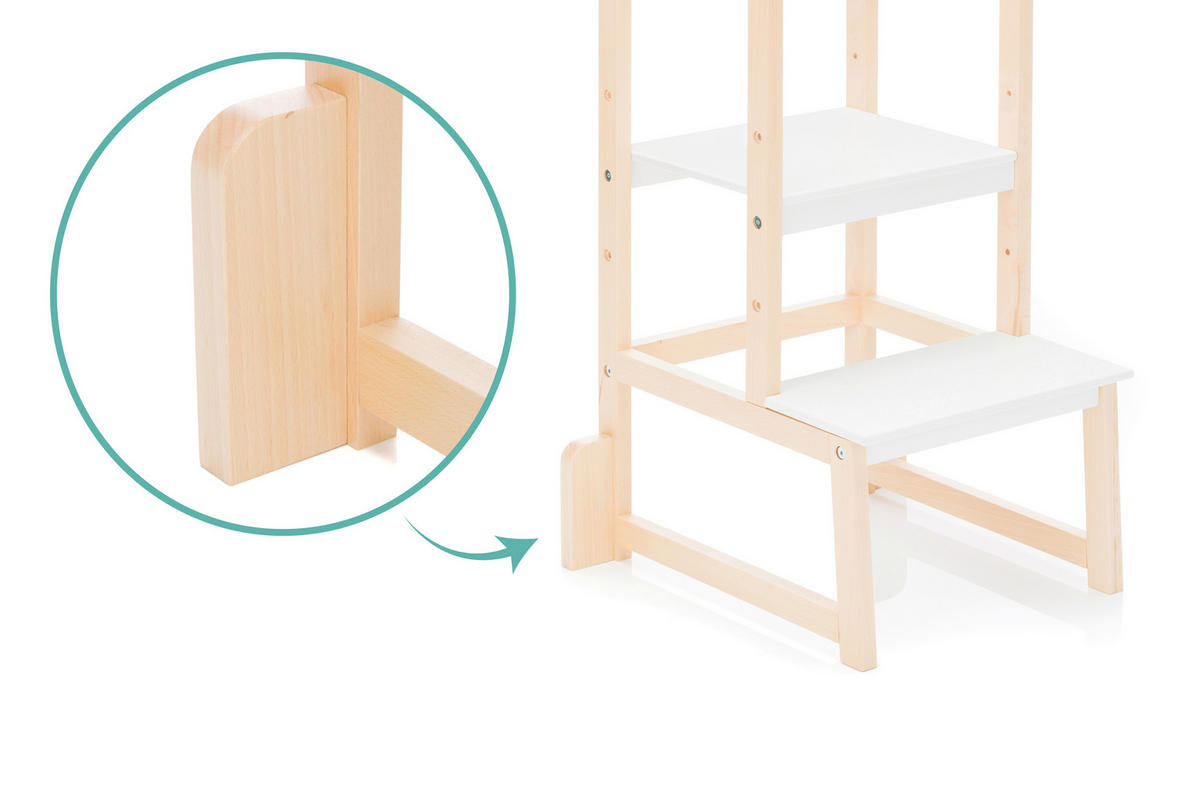 LERNTURM VISTA  - Naturfarben, Basics, Holz (90/40/46cm)