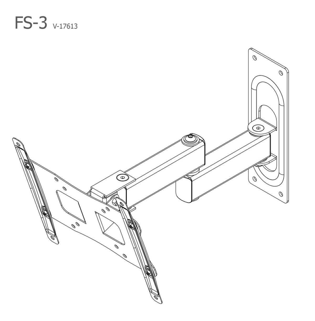 TV-Wandhalter in Silberfarbe in Silberfarben  - Silberfarben, Konventionell, Metall (21,9/28/9,6-35,7cm) - MID.YOU