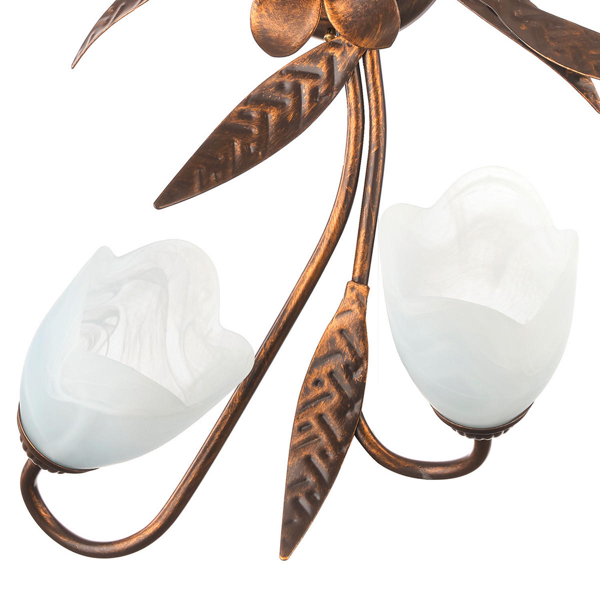 DECKENLEUCHTE    40/18/70 cm  - Bronzefarben, KONVENTIONELL, Glas/Metall (40/18/70cm)