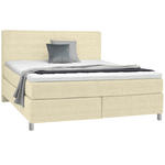 BOXSPRINGBETT 180/200 cm  in Beige  - Chromfarben/Beige, KONVENTIONELL, Kunststoff/Textil (180/200cm) - Voleo