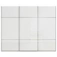 SCHWEBETÜRENSCHRANK  in Weiß, Champagner  - Champagner/Weiß, KONVENTIONELL, Glas/Holzwerkstoff (242/223/68cm) - Novel