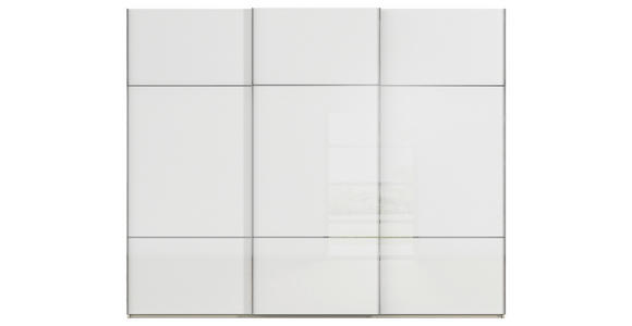SCHWEBETÜRENSCHRANK in Weiß, Champagner - Champagner/Weiß, KONVENTIONELL, Glas/Holzwerkstoff (242/223/68cm) - Novel