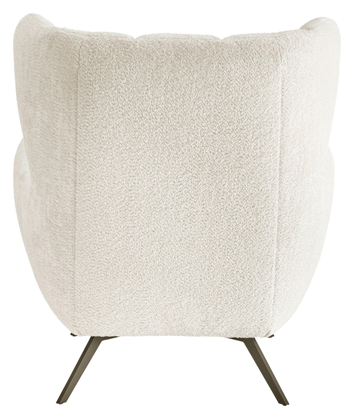 CHESTERFIELD-SESSEL Chenille Weiß  - Schwarz/Weiß, MODERN, Textil/Metall (100/94/95cm) - Pure Home Lifestyle