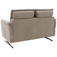 2-SITZER-SOFA Chenille Graubraun  - Graubraun/Schwarz, KONVENTIONELL, Textil/Metall (178/106/92cm) - Dieter Knoll