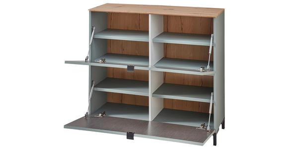GARDEROBE 5-teilig  in 255/179/37 cm  - Salbeigrün/Eiche Artisan, Design, Holzwerkstoff (255/179/37cm) - Voleo