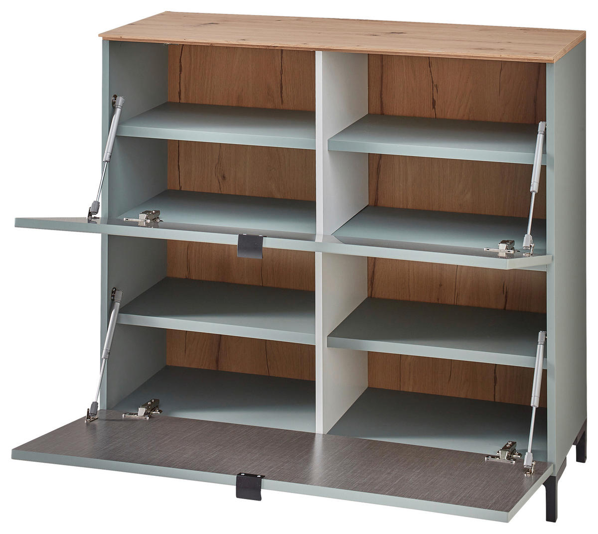 GARDEROBE 4-teilig  in 165/179/37 cm  - Salbeigrün/Eiche Artisan, Design, Holzwerkstoff (165/179/37cm) - Voleo