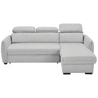 ECKSOFA  Flachgewebe Hellgrau  - Hellgrau/Schwarz, Modern, Kunststoff/Textil (182/237cm) - Carryhome