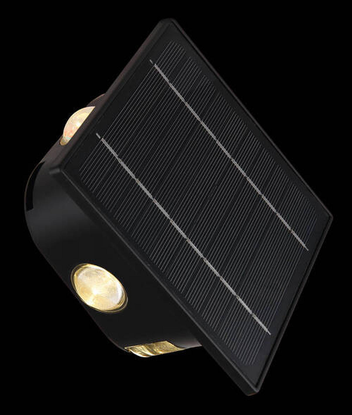 SOLCELLSLAMPA - klar/svart, Design, plast (13,1/7/13,1cm) - Globo