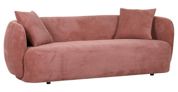 BIGSOFA in Flachgewebe Rostfarben - Rostfarben/Schwarz, KONVENTIONELL, Kunststoff/Textil (228/73/103cm) - Ambia Home