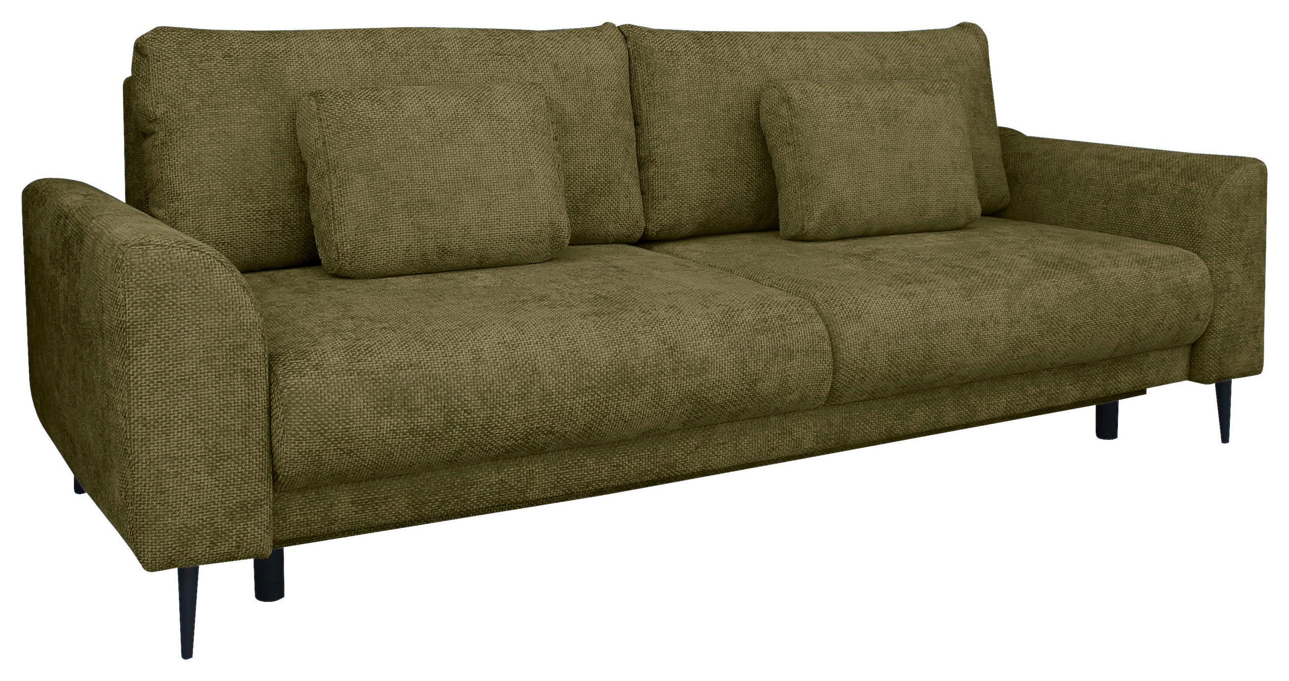 SCHLAFSOFA Chenille Grün  - Schwarz/Grün, KONVENTIONELL, Textil/Metall (235/90/104cm) - Carryhome
