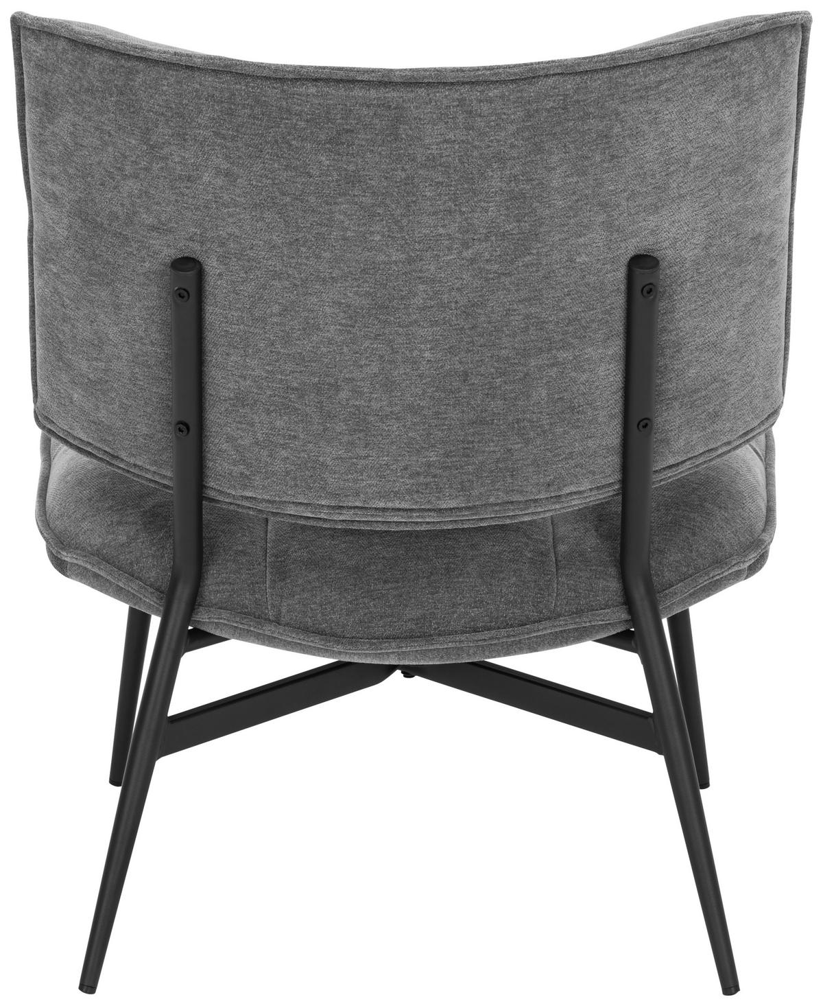 KŘESLO, textil, šedá - šedá/černá, Moderní, kov/textil (70/80/74cm) - P & B
