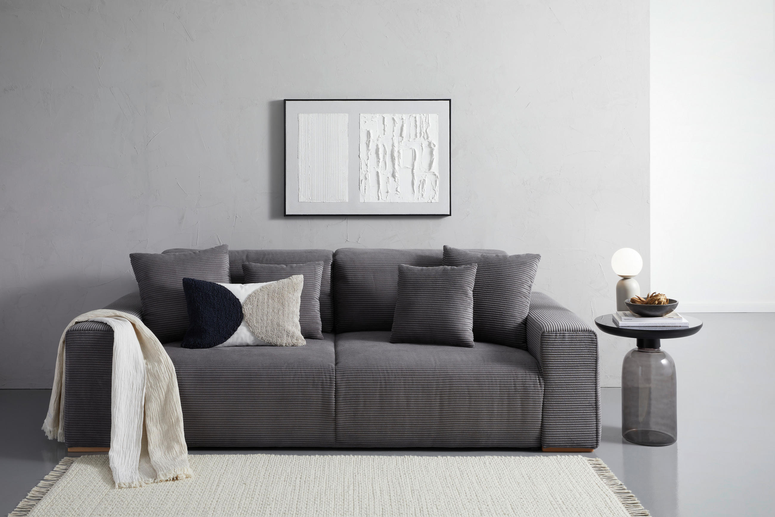 ZIERKISSENSET  42/53/42/53 cm   - Grau, KONVENTIONELL, Textil (42/53/42/53cm) - Livetastic