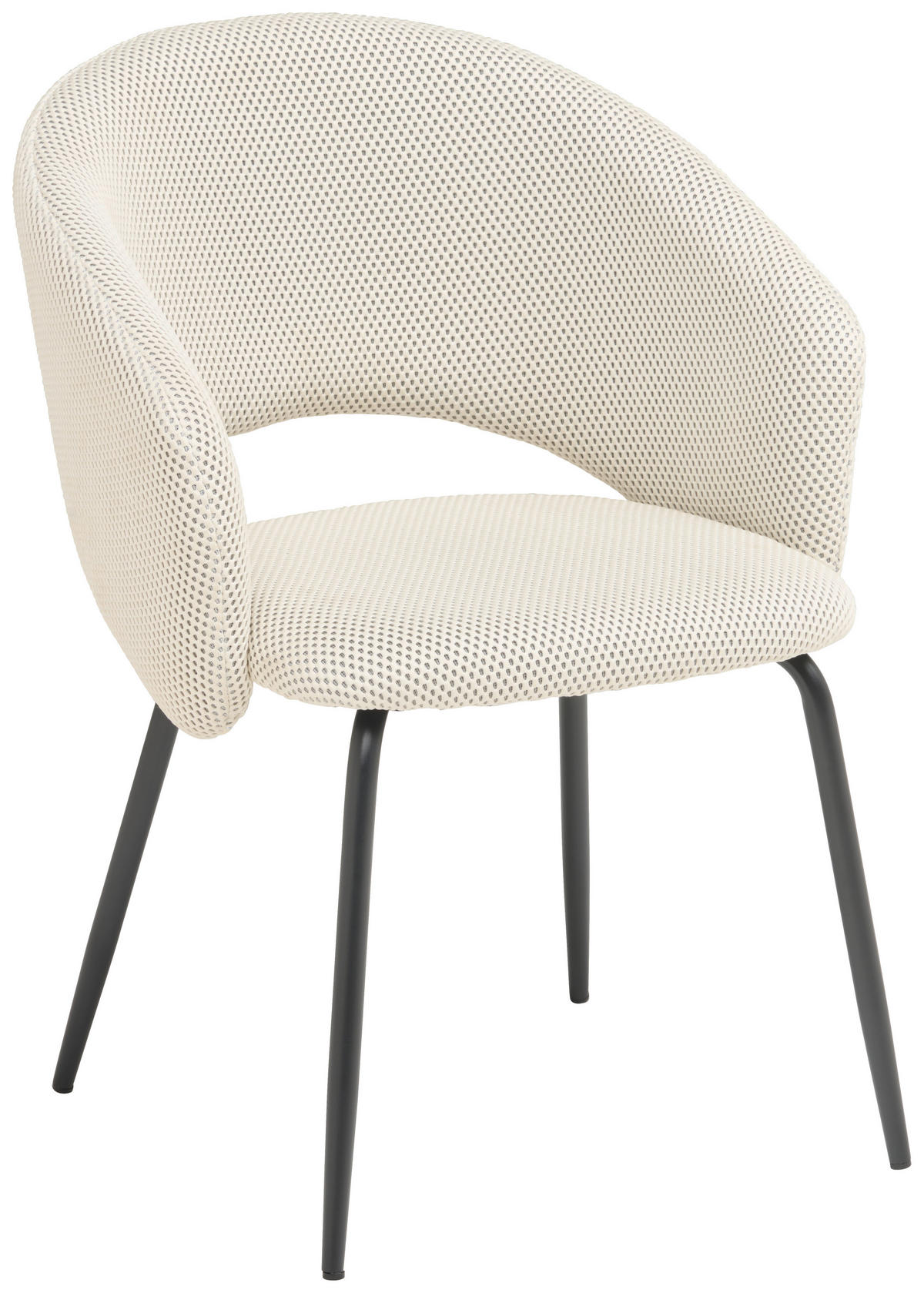 ŽIDLE S PODRUČKAMI, železo, síťovina, krémová - černá/krémová, Moderní, kov/textil (58/80/60cm) - MID.YOU