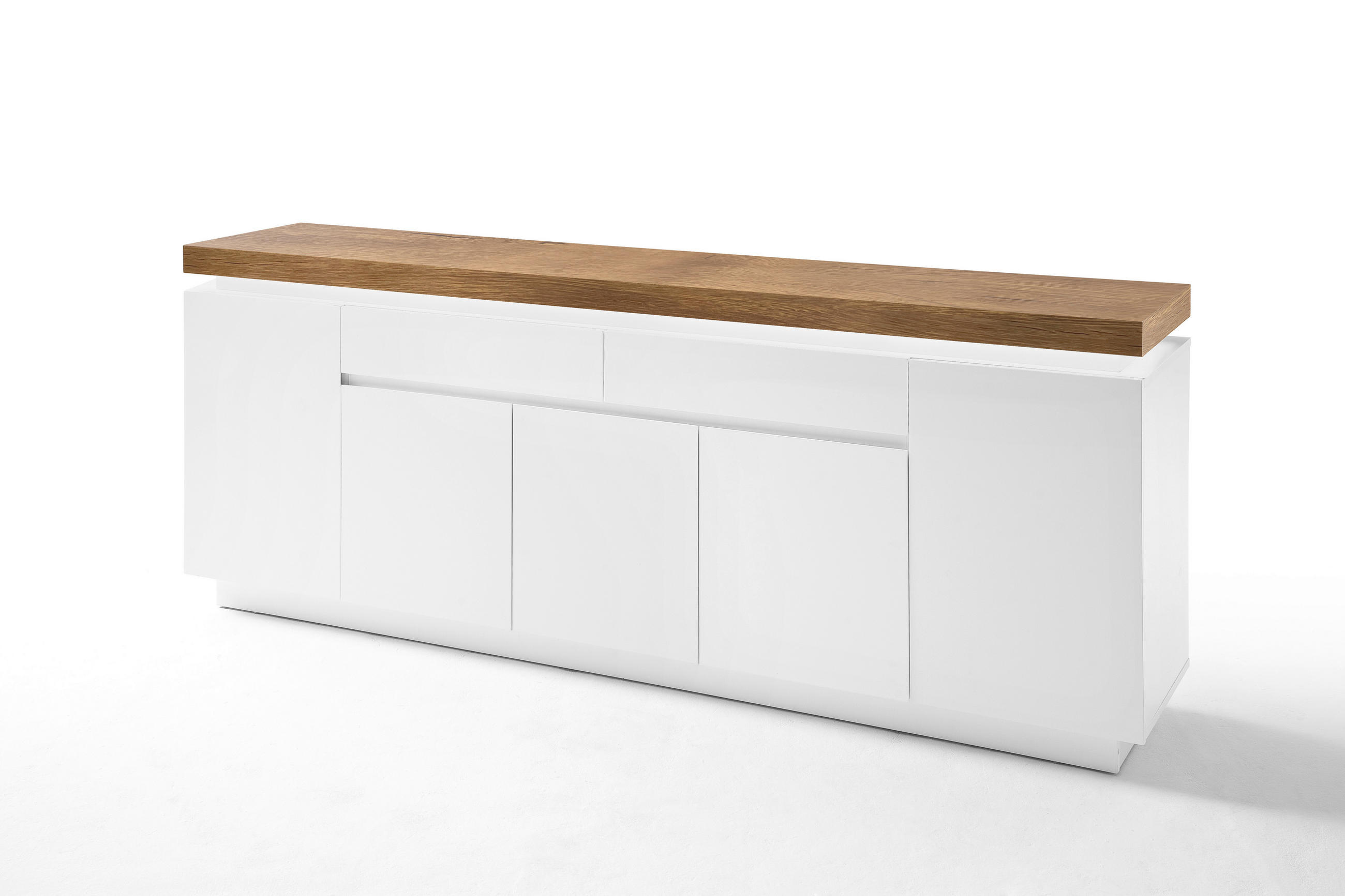 SIDEBOARD  in 200/80/40 cm  - Eichefarben/Weiß, Design, Holzwerkstoff (200/80/40cm) - Livetastic