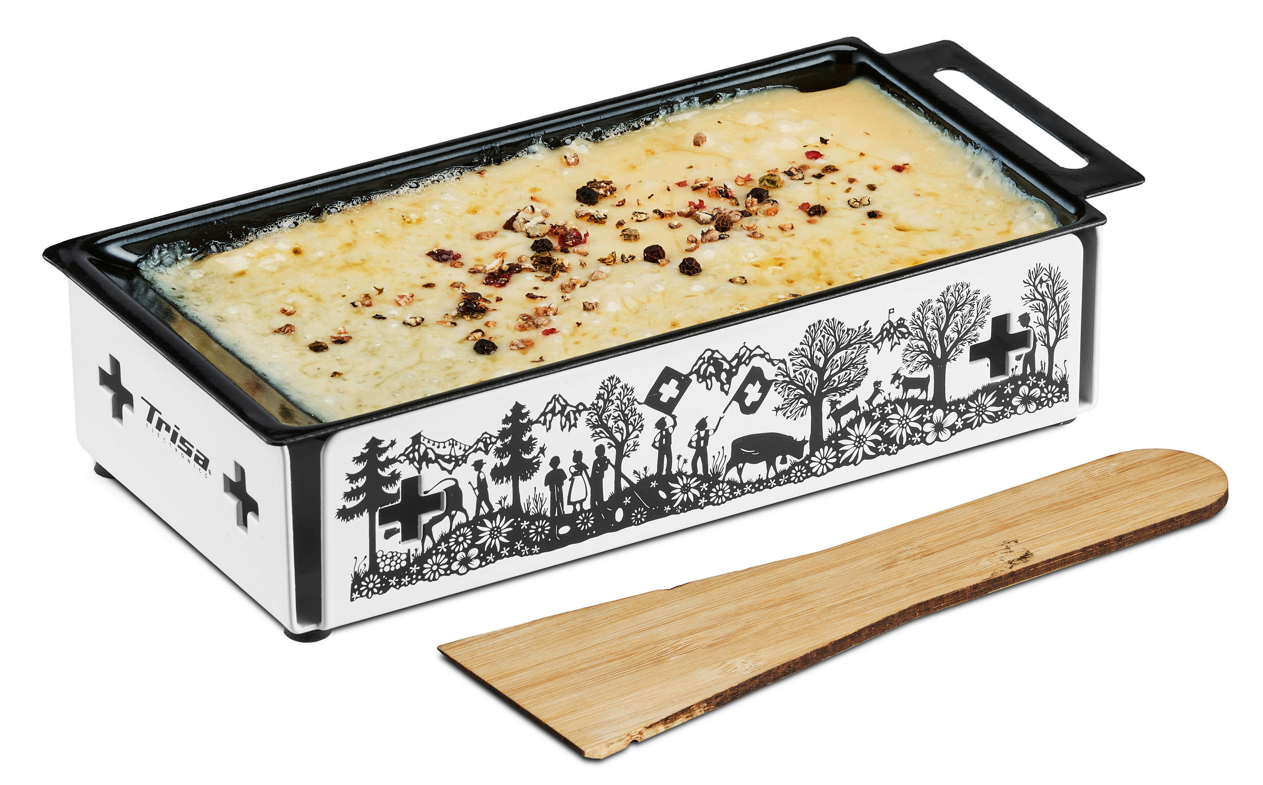 RACLETTE-GRILL  - Weiß, Design, Metall (19,50/10/5cm) - Trisa Electronics
