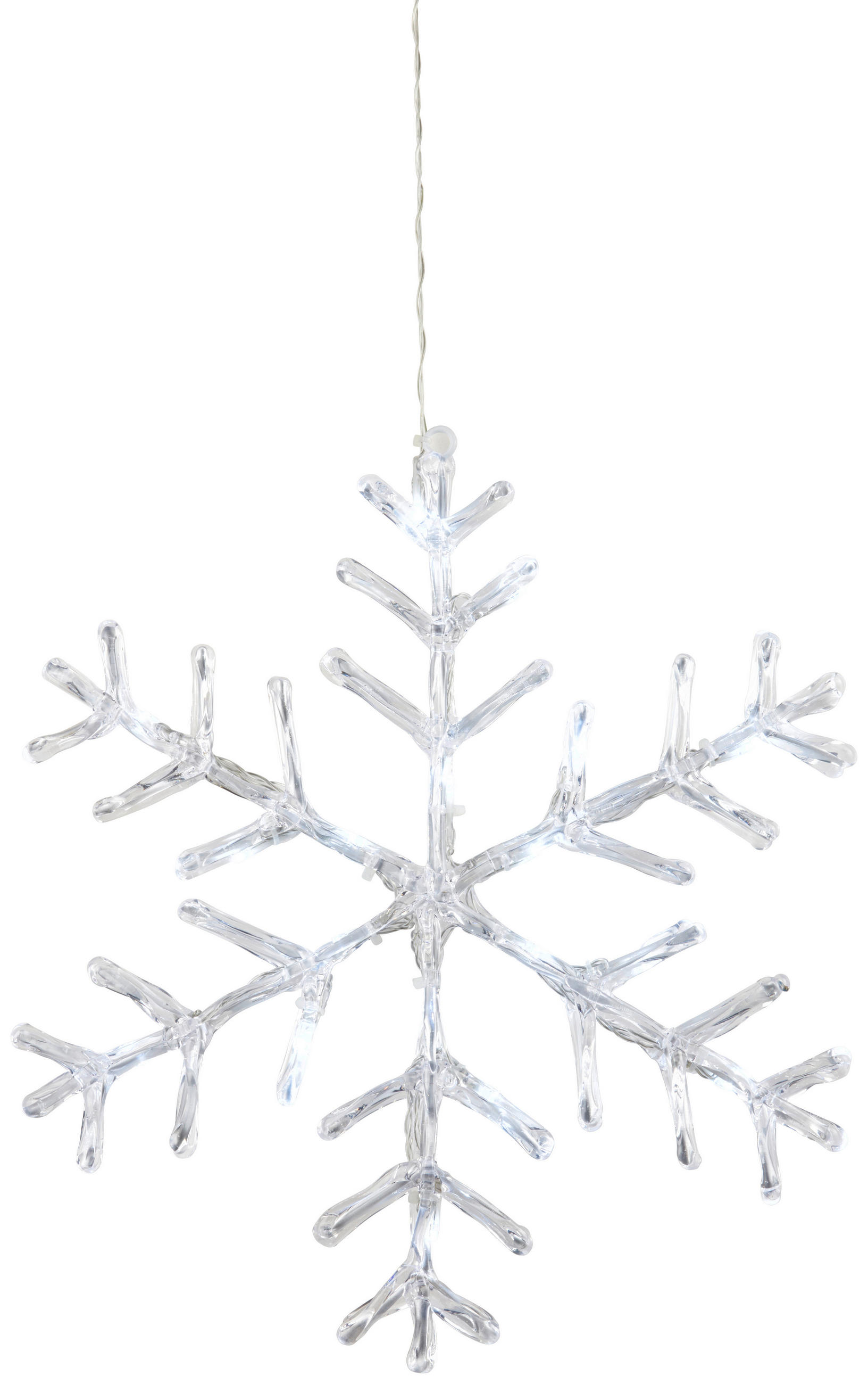 DEKOSTERN  - Transparent/Weiß, LIFESTYLE, Kunststoff/Metall (35cm) - X-Mas