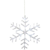 DEKORAČNÍ HVĚZDA - bílá/průhledné, Lifestyle, kov/plast (35ml) - X-Mas
