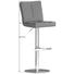 BARHOCKER Lederlook Edelstahlfarben, Schwarz - Edelstahlfarben/Schwarz, Design, Textil/Metall (40/88-113/57cm) - Novel