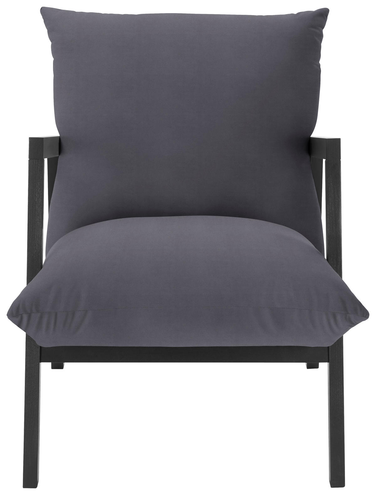 SESSEL Mikrofaser Dunkelgrau    - Wengefarben/Dunkelgrau, Design, Holz/Textil (63/76/80cm) - Carryhome