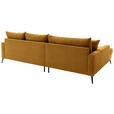 ECKSOFA  in Cord Currygelb  173/280 cm  - Currygelb/Schwarz, KONVENTIONELL, Textil/Metall (173/280cm) - Hom`in