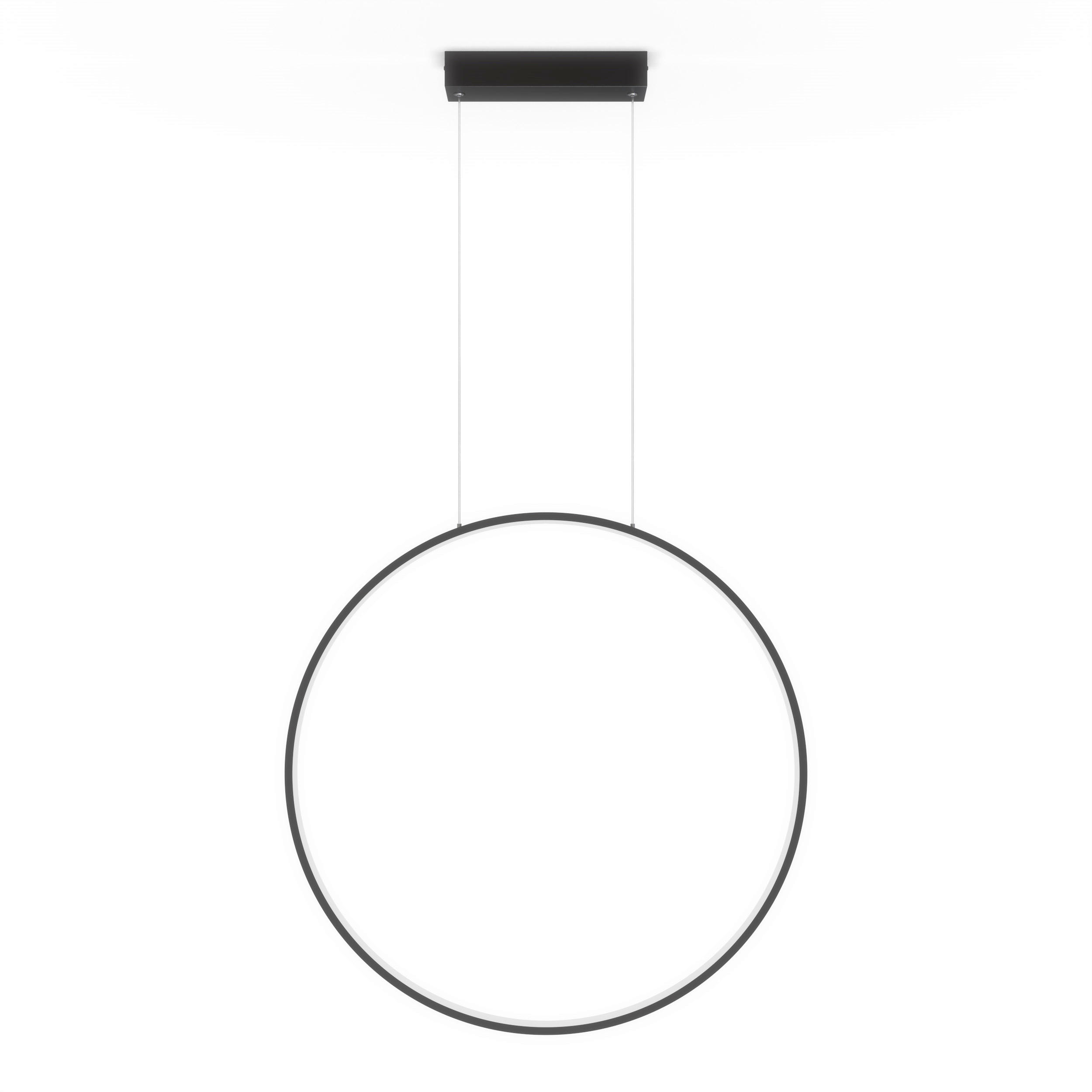 LED-HÄNGELEUCHTE Mirror  120/60/5 cm  - Schwarz, Design, Metall (120/60/5cm)