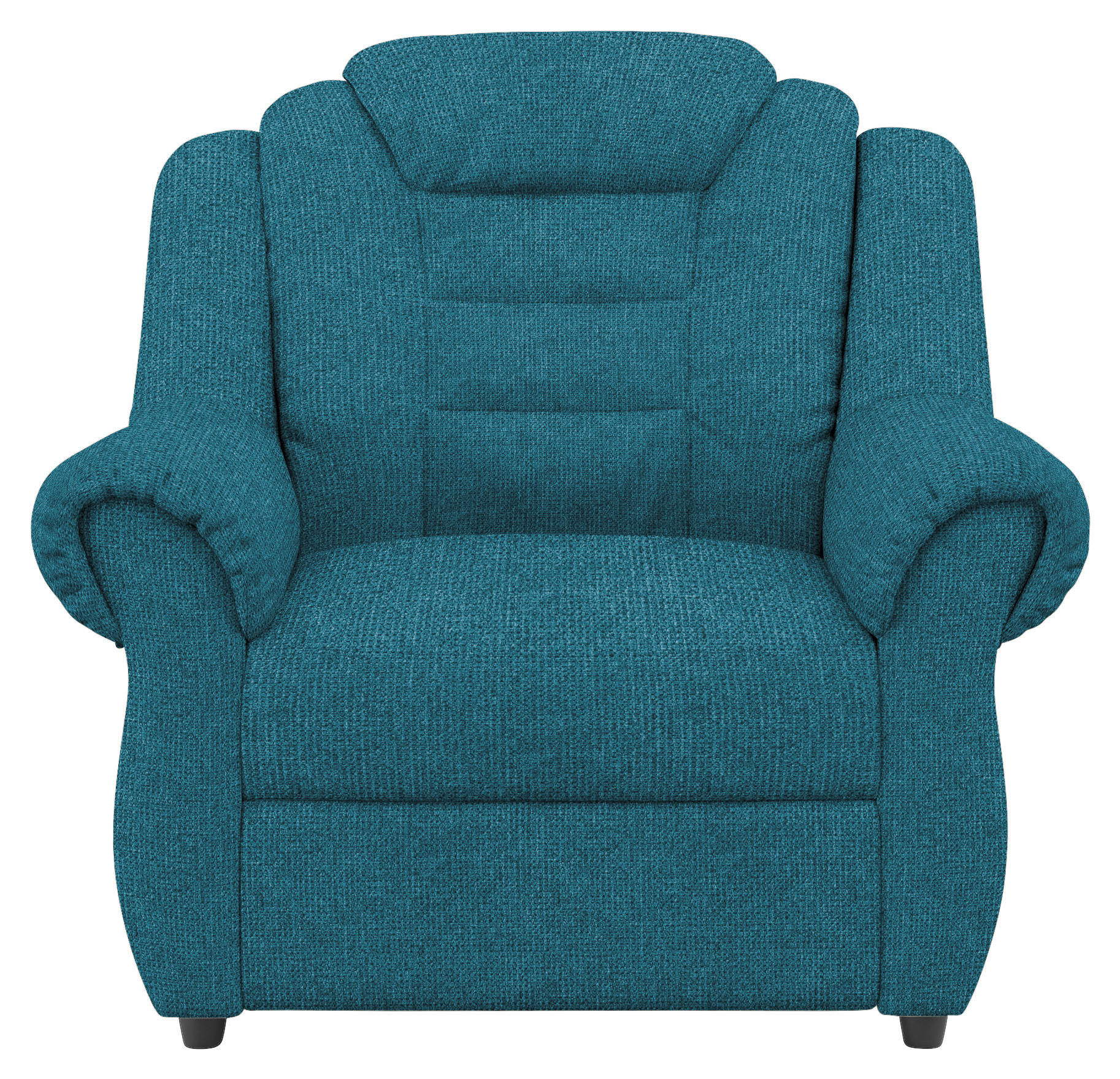 SESSEL Chenille Blau    - Blau/Schwarz, KONVENTIONELL, Kunststoff/Textil (104/102/101cm) - Livetastic