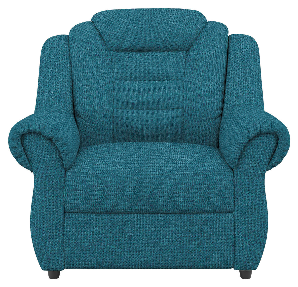 SITZGARNITUR in Chenille Blau  - Blau/Schwarz, Konventionell, Kunststoff/Textil - Livetastic