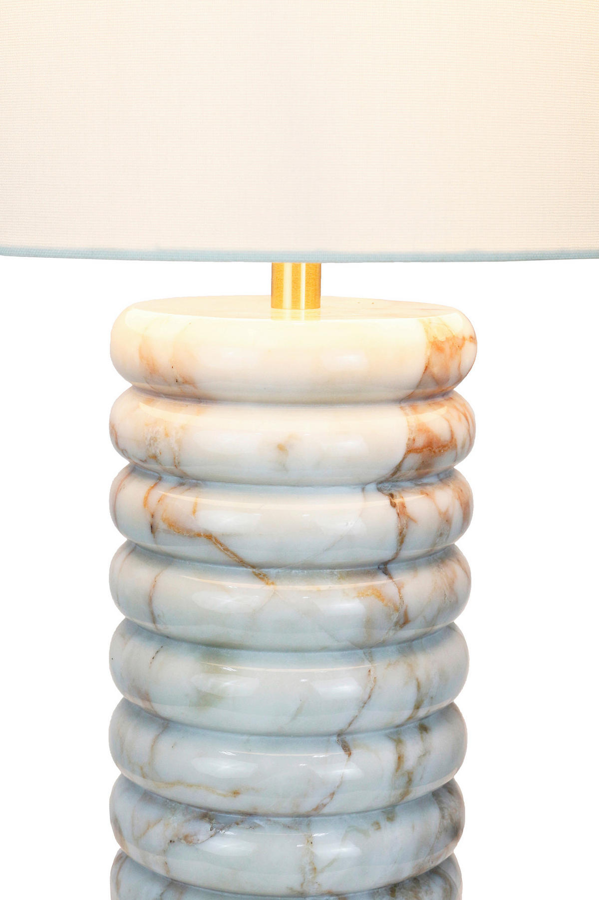 TISCHLEUCHTE 14/65/14 cm   - Beige, Design, Textil/Stein (14/65/14cm) - P & B