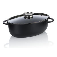 BRÄTER Atura 45/28/13 cm - Schwarz, KONVENTIONELL, Glas/Metall (45/28/13cm) - Kela