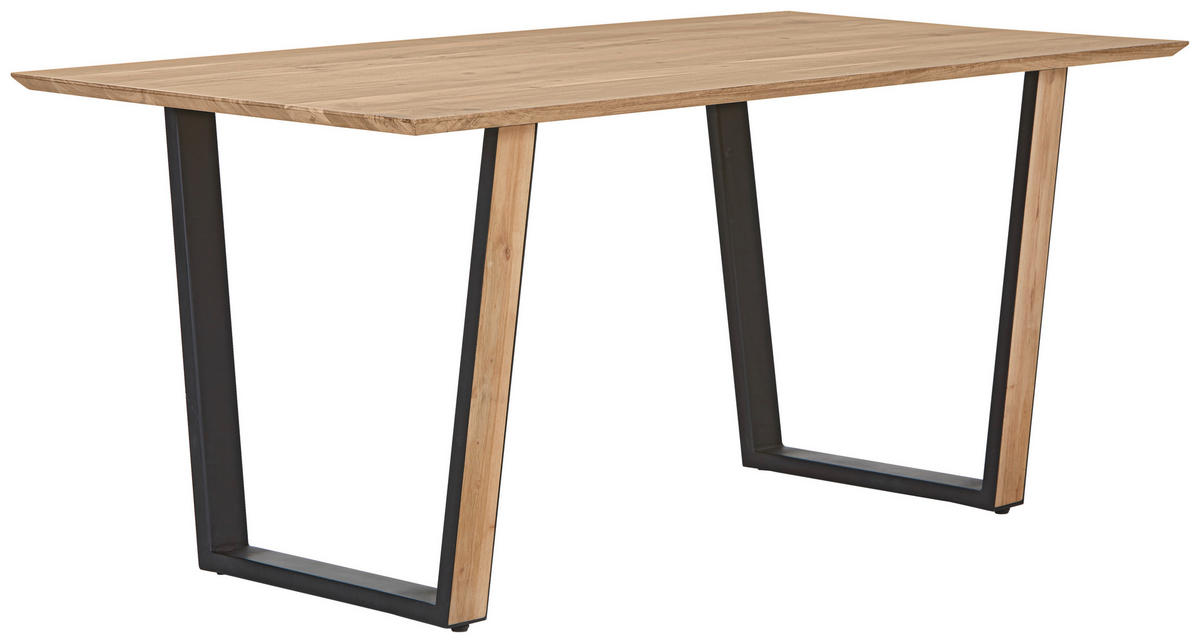 MATBORD i trä, metall 175/90/76 cm   - svart/akaciefärgad, Lifestyle, metall/trä (175/90/76cm) - Landscape